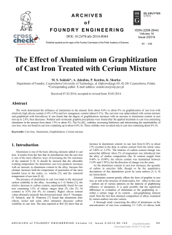 The Effect of Aluminium on Graphitization of Cast Iron
