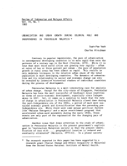 Urbanization and Urban Growth during Colonial Rule