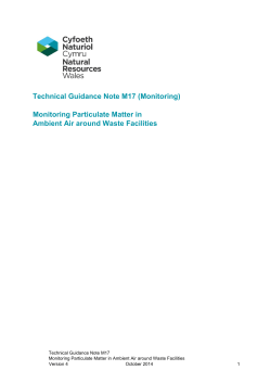 Technical Guidance Note M17 (Monitoring)
