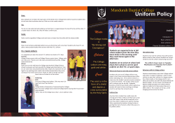 Uniform Policy - Mandurah Baptist College