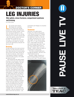 leg injuries - Australasian Ringside Medicine Association