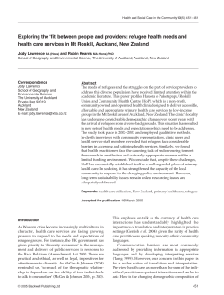 Exploring the `fit` between people and providers