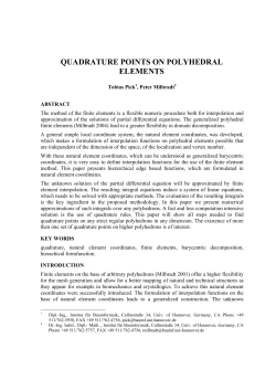 quadrature points on polyhedral elements