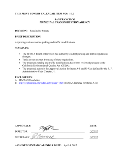 Staff Report PDF - San Francisco Municipal Transportation Agency
