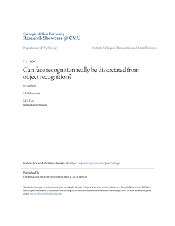 Can face recognition really be dissociated from object recognition?