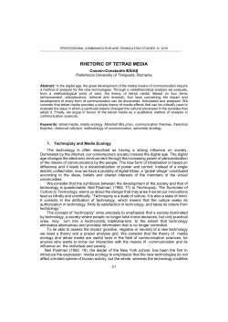 rhetoric of tetrad media