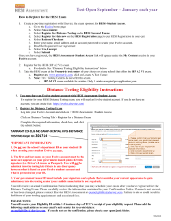 HESI Assessment Distance Testing Eligibility Instructions