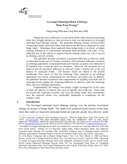 Leveraged Municipal Bond Arbitrage: What Went Wrong?