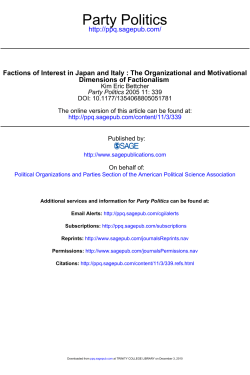 Party Politics - Trinity College Dublin