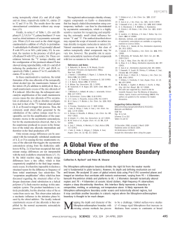 A Global View of the Lithosphere