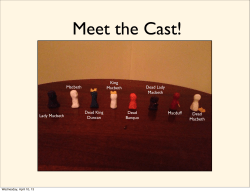 Lady Macbeth Macbeth Dead King Duncan King Macbeth Dead