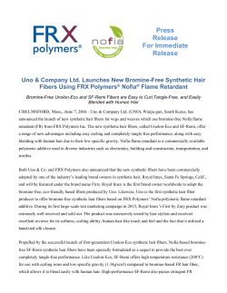 Press Release For Immediate Release