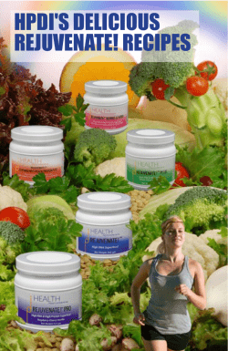 hpdi`s delicious rejuvenate! recipes