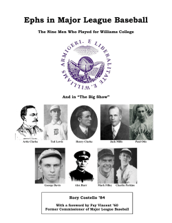 Ephs in Major League Baseball - Williams College Archives