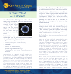 sperm freezing and storage