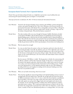 European Bank Turmoil, Part I: Spanish Bailout