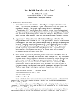 Does the Bible Teach Prevenient Grace?