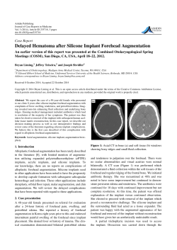 Delayed Hematoma after Silicone Implant