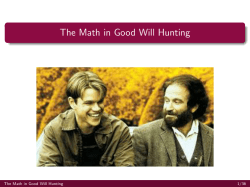 The Math in Good Will Hunting