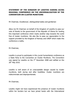STATEMENT OF THE KINGDOM OF LESOTHO DURING ACCRA