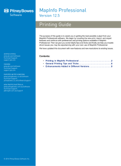 MapInfo Professional 12.5 Printing Guide