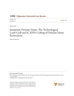 Imminent Domain Name: The Technological Land