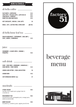 Beverage Menu