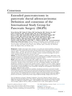 Extended pancreatectomy in pancreatic ductal adenocarcinoma