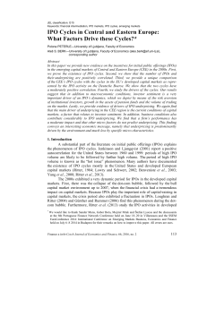 IPO Cycles in Central and Eastern Europe: What Factors Drive these