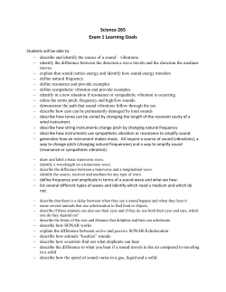 Science 265 Exam 1 Learning Goals