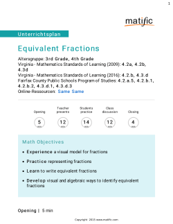 Equivalent Fractions