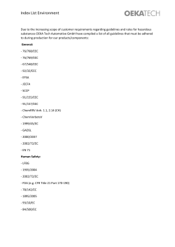 Index List Environment - OEKA TECH Automotive GmbH