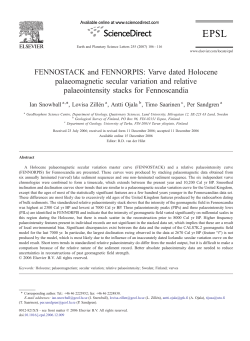 FENNOSTACK and FENNORPIS: Varve dated Holocene