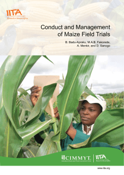 Conduct and Management of Maize Field Trials