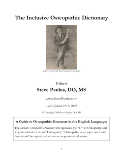 The Inclusive Osteopathic Dictionary