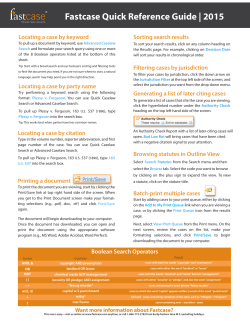 Quick Reference Guide