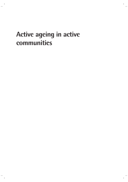 Active ageing in active communities: Volunteering and the transition