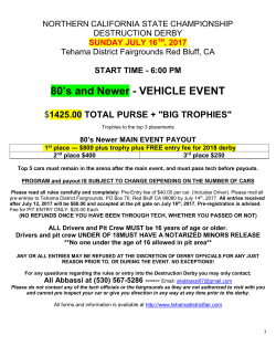 80s or Newer Rules - Tehama District Fair
