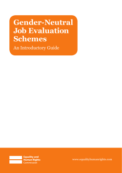 Gender-Neutral Job Evaluation Schemes