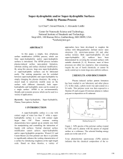 Super-hydrophobic and/or Super-hydrophilic Surfaces Made by