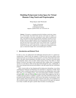 Modeling Peripersonal Action Space for Virtual Humans Using