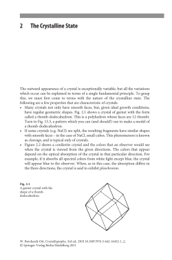2 The Crystalline State