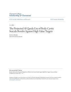The Projected Al Qaeda Use of Body Cavity Suicide Bombs Against