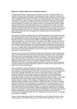 Modernism, Adaptive Modernism and Scottish