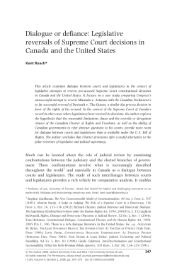 Dialogue or defiance: Legislative reversals of