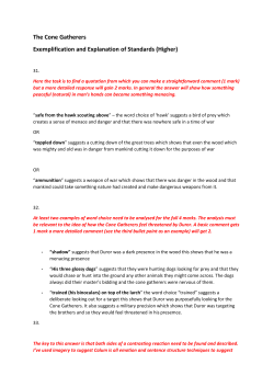 The Cone Gatherers Exemplification and Explanation of Standards