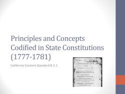 8.3.1 Principles and Concepts Codified in State Constitutions
