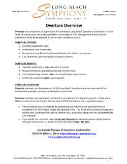 Overture Guidelines - Long Beach Symphony