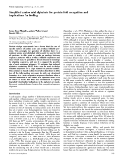 Simplified amino acid alphabets for protein fold