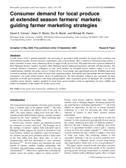 Consumer demand for local produce at extended season farmers